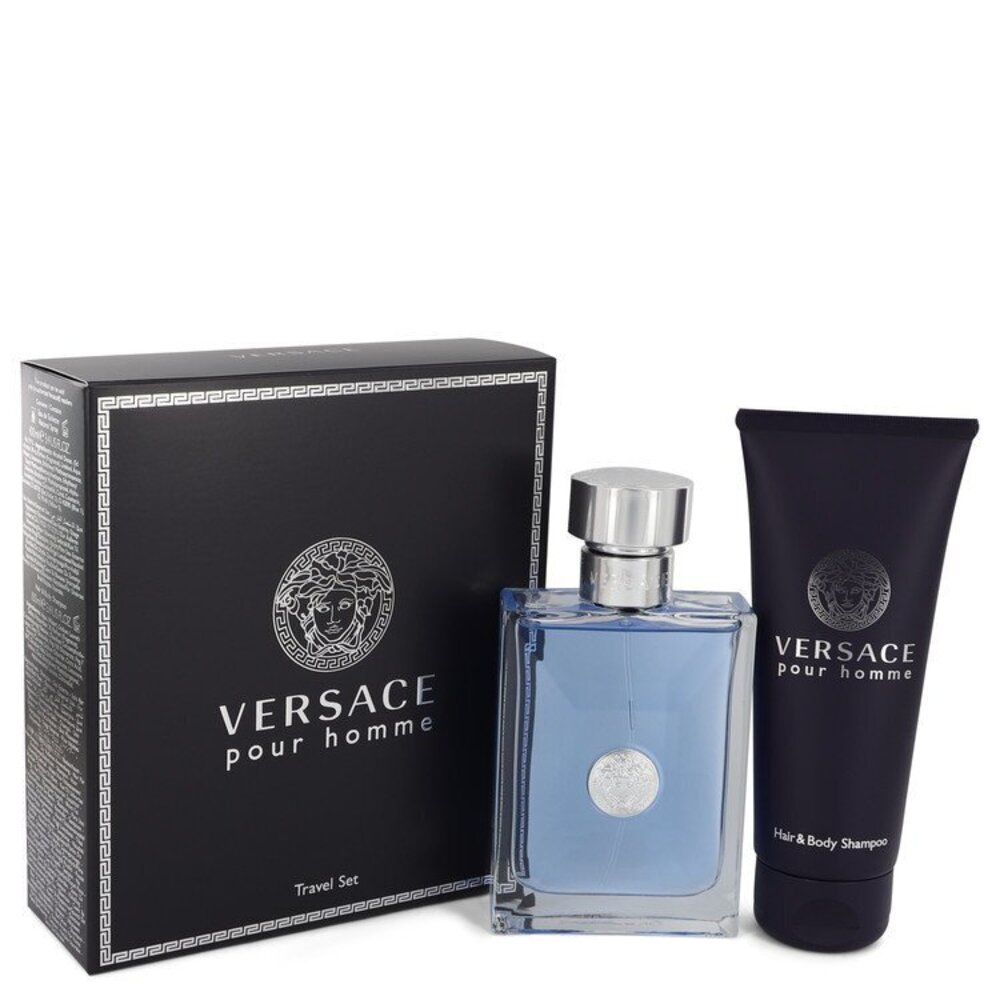 Versace Pour Homme by Versace Gift Set -- 3.4 oz Eau De Toilette Spray + 3.4 oz